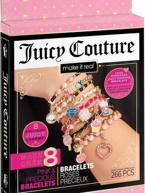 📣 Juicy Couture Pink💖 Precious Bracelet Kit 267 Pieces 8 Charms🧁🩷🍏🍭💎🆕 🎁